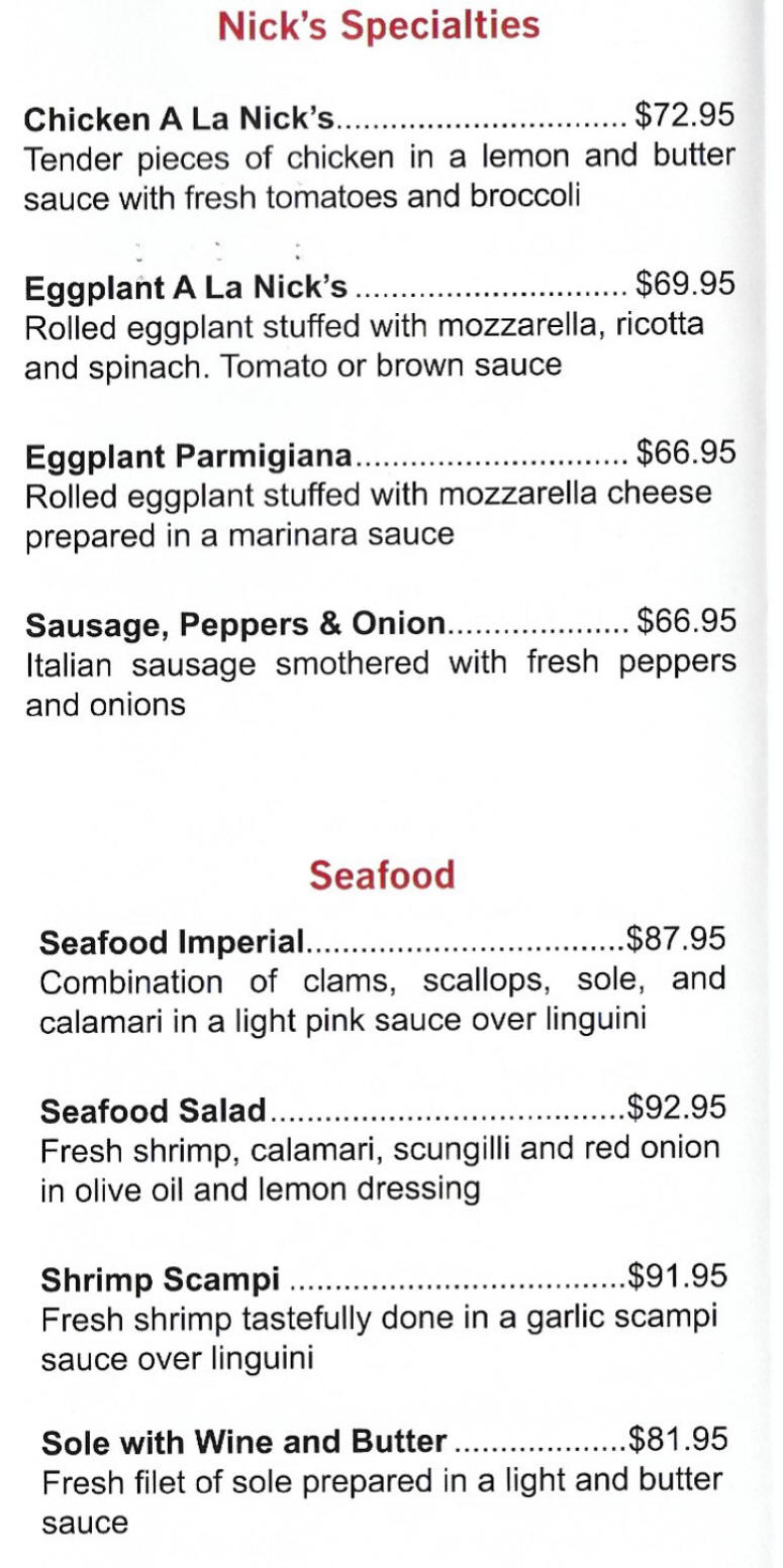 Nick's Restaurant and Pizza in Danbury, CT offering food, breakfast